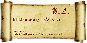 Wittenberg Lívia névjegykártya